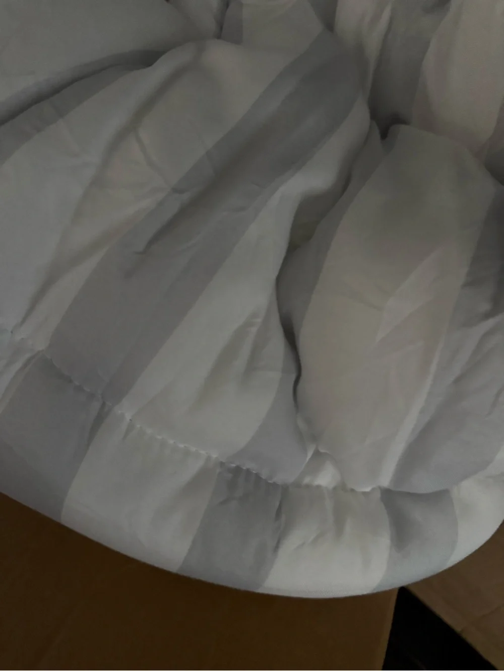 Light Gray Striped Down Alternative Comforter - Soft Cozy Bedding